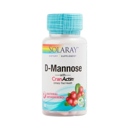 Solaray - D Mannose With CranActin - 60 Vegetarian Capsules
