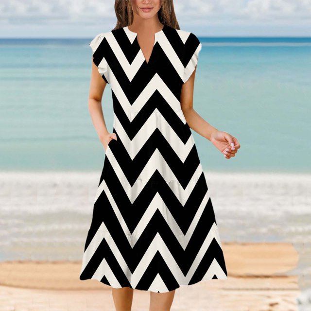 WILLBEST Vestido De Verano Para Mujer Vestido Casual De Mujer Para Salidas Y Casa Corte Relajado Con Estampado Floral Para Primavera, Verano Y Otoño