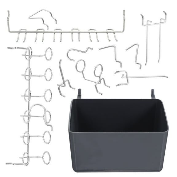 IFANLANDOR 80Pcs Peg Board Storage Bin Tool Organization Sturdy Usage For Professionals In Garage