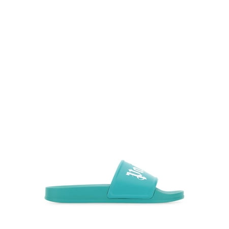 

PALM ANGELS Turquoise Rubber Slippers