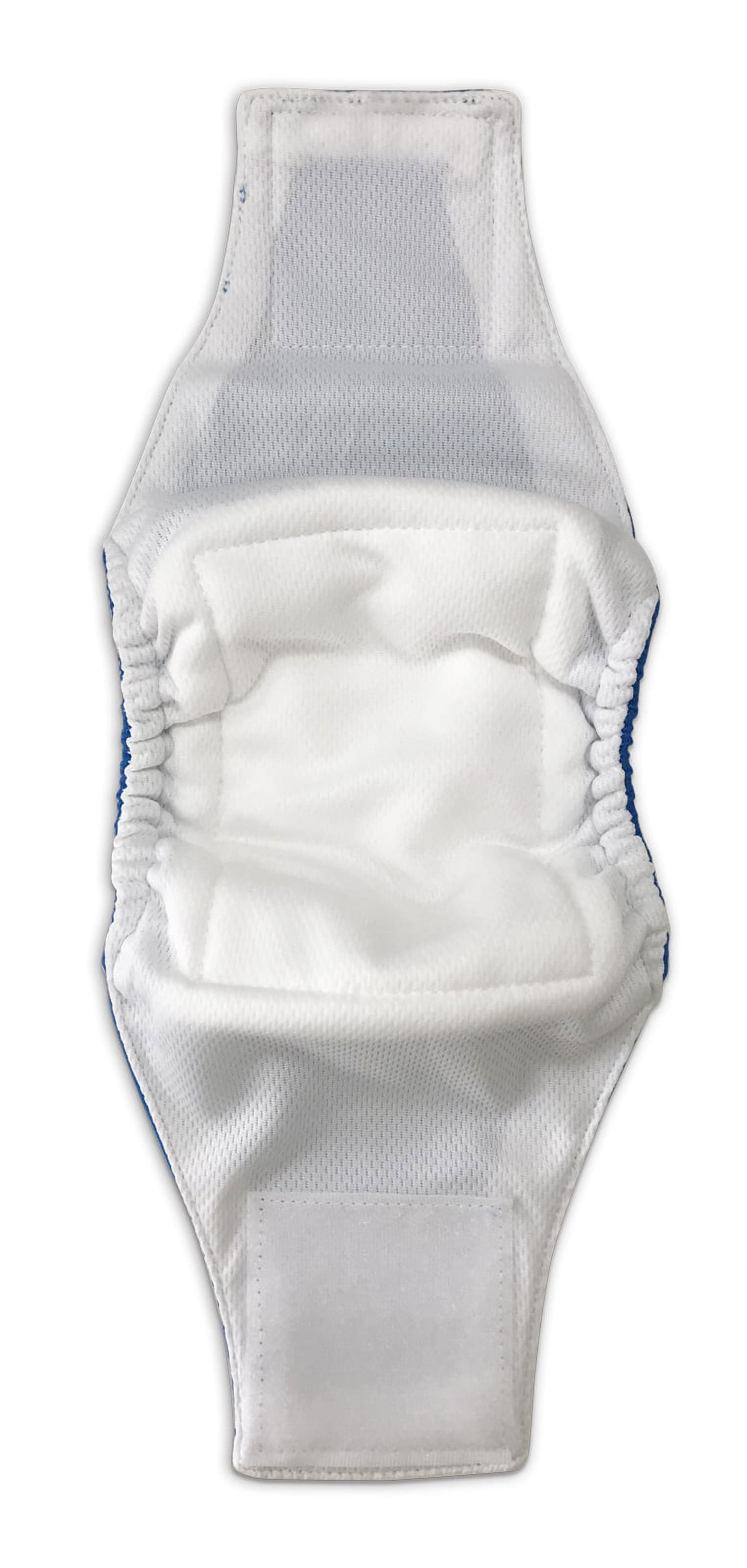 Paw Inspired Reusable Male Dog Diapers, Washable Belly Bands for Male Dogs, Dog Wraps for Incontinence (X-Large (2ct), Assorted (White Lining))