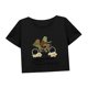 thumbnail image 5 of Top corto para mujer, trajes de verano para mujer, camisa con cuello redondo a la moda para ir al trabajo S, 5 of 7