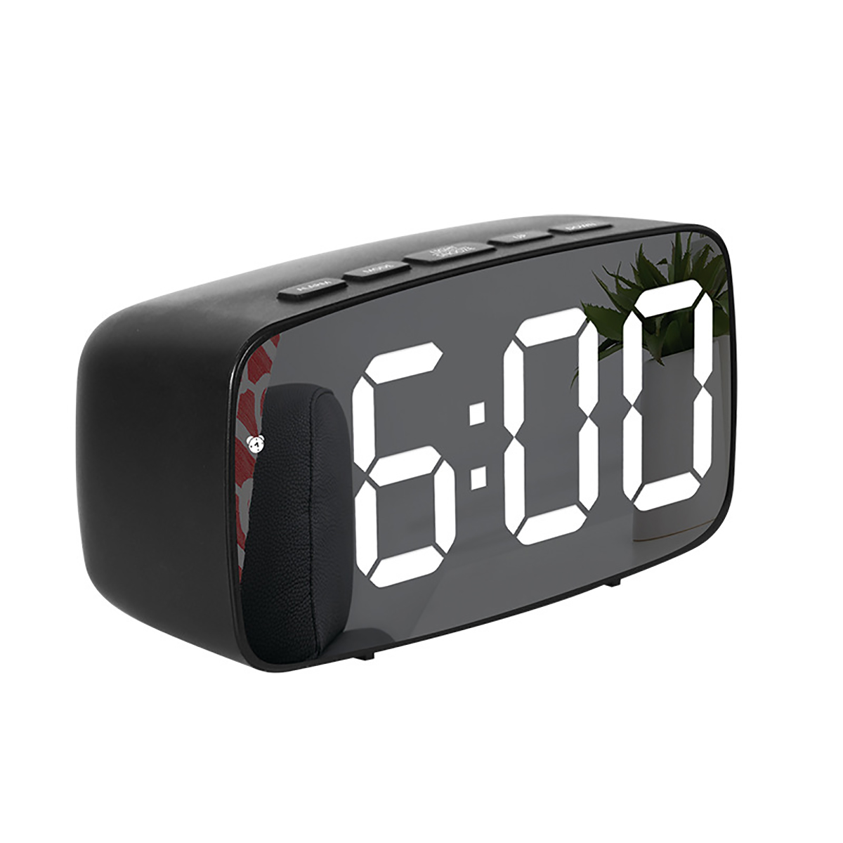 LED Mirror Digital Alarm Clock Electronic Watch Table Multifunction
