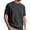 Grey, variant on Mens Summer Shirts , Mens Clothes , Men's Summer Short Sleeve T-Shirt Classic Striped Crew Neck Breathable Slub Knit Casual Tee Top