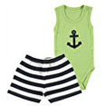 thumbnail image 2 of Hudson Baby Infant Boy Cotton Bodysuit and Pant Set, Sailboat, 3-6 Months, 2 of 2