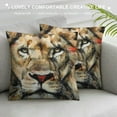 thumbnail image 3 of ONETECH Throw Pillow Covers Set Watercolor Lion Pillow Cases Living Room Sofa Couch Square Decorative Pillows, 3 of 5
