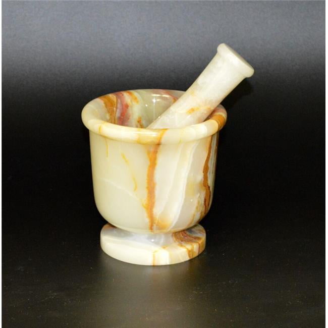 5 in. Classic Style Mortar & Pestle Set, Light Green Onyx Walmart Canada