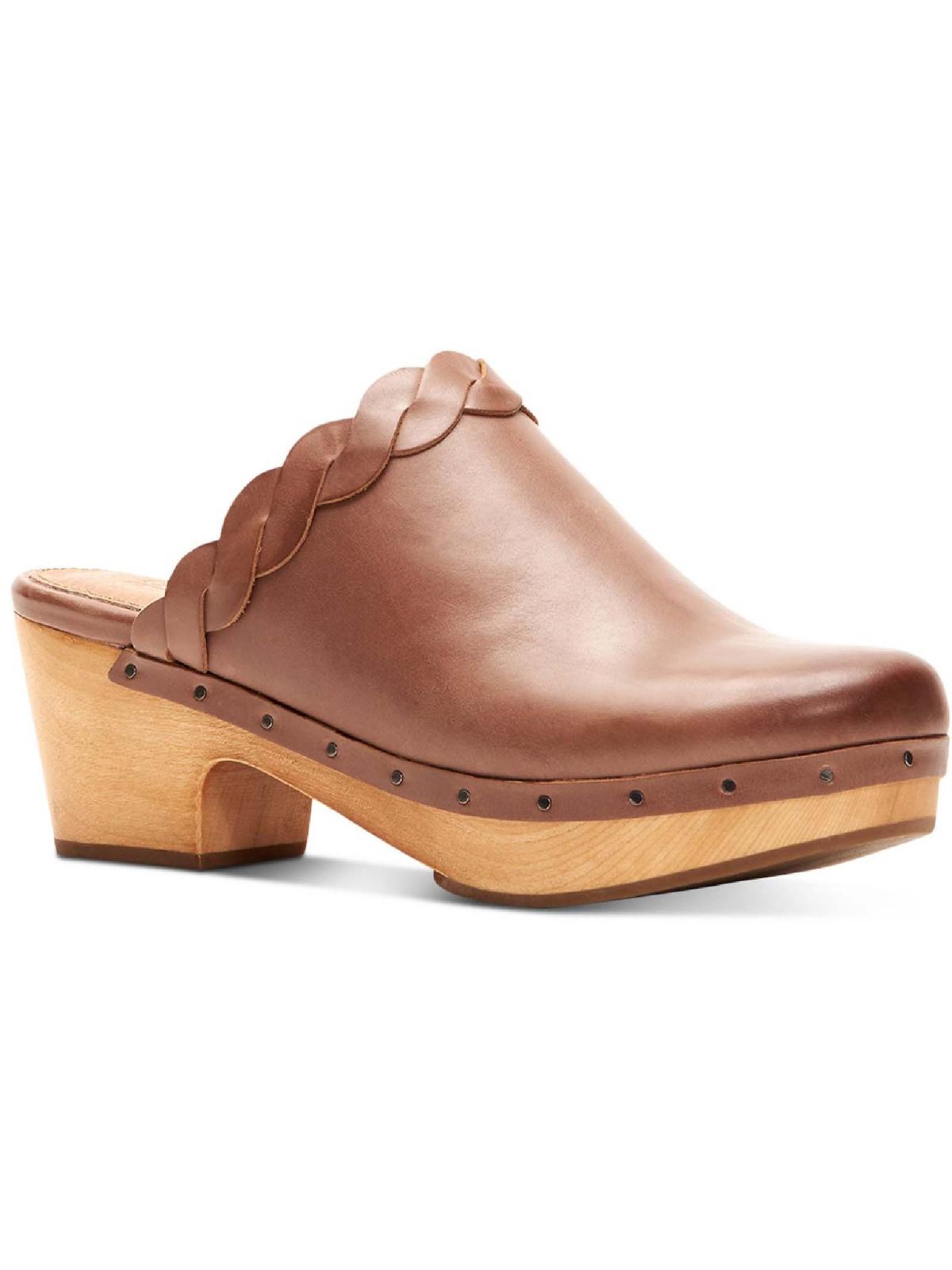 Frye Womens Mille Braid Leather Slip On Mules