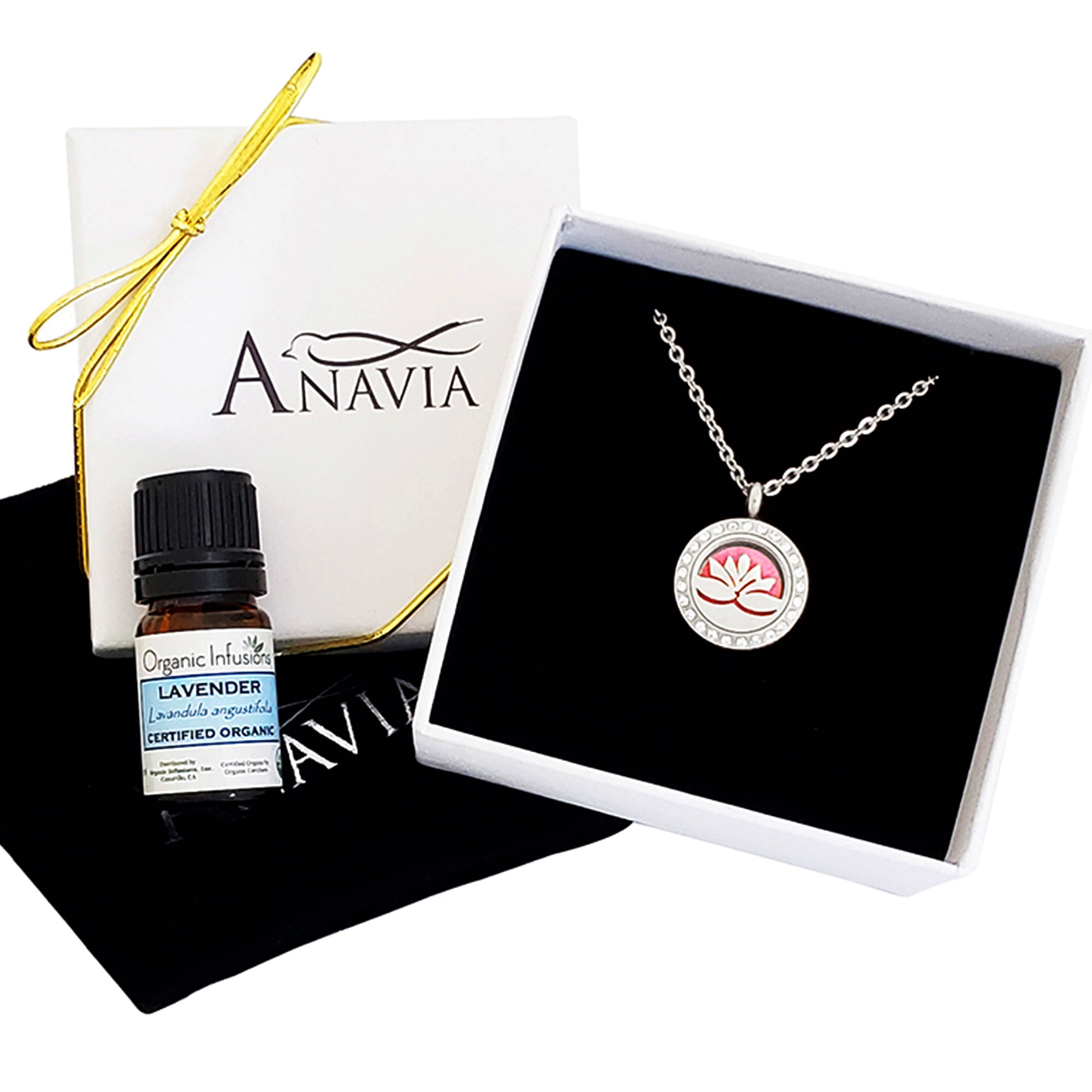 Anavia Round Gold Lotus Aromatherapy Christmas Gift For Her Peppermint Essential Oil Diffuser Locket Gift Set For Mom Anniversary Birthday 12 Reusable Pads Ships Next Day Walmart Com Walmart Com