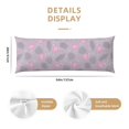 thumbnail image 3 of Balery Pink Flamingo Funda Protectora para Almohada Corporal de Algodón Hipoalergénico con Cierre(55 x 21 pulgadas), Almohadas No Incluidas, 3 of 7