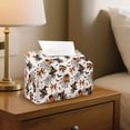 thumbnail image 2 of Bulopur Halloween Spider Web Bow Tissue Box Cover PU Leather Decorative Tissue Holder for Bathroom Vanity Bedroom Car Interior Cute Spooky Decor, 2 of 7