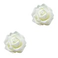 thumbnail image 4 of 50 piezas de flores biónicas artificiales Bewildely rosas de simulación de espuma PE Blanco crema 2piezas, 4 of 6