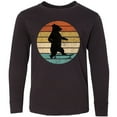 thumbnail image 3 of Inktastic Skateboard Bear Retro Sunset Long Sleeve Youth T-Shirt, 3 of 5