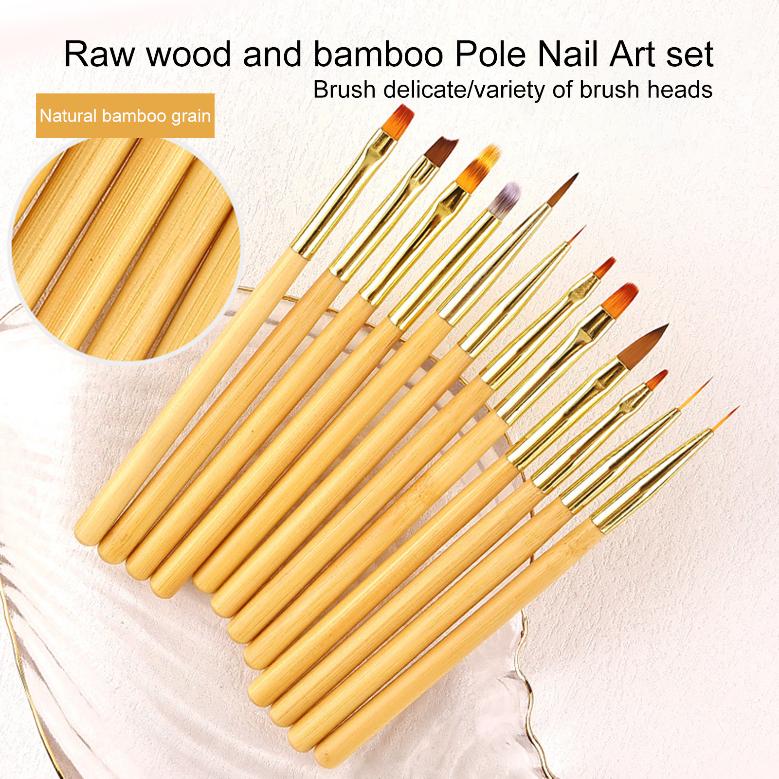 Cherryhome Manicure Pencil Soft Bristles Nylon Wool High Tenacity Non