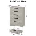 thumbnail image 2 of 5 Drawer Dresser,Modern Wood  Storage Drawer Organizer For Living Room,Bedroom,Nursery Hallway, 2 of 8