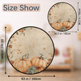thumbnail image 2 of CURLYOOT Pumpkins Fall Maple Retro 5.2ft Round Rug for Living Room, Large Washable Area Rug, Non Slip Floor Mat Indoor Rugs for Bedroom, Dining Room, Offices, Entryway, 2 of 5