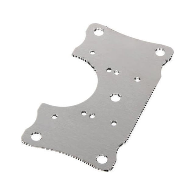 Placa de reparación de bisagras de 6 piezas con orificios y tornillos YONGSHENG Placa de bisagra de Acero inoxidable 9 x 5 cm plata