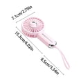 thumbnail image 3 of Upgraded Portable Handheld Fan, USB Rechargeable Mini Personal Fan, Compact Quiet Desk Fan, 5 Adjustable Speeds for Travel Office, 6.02"x2.79" Pink, 3 of 6