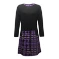 thumbnail image 3 of CEHVOM Women Retro Short Patchwork Evening O-Neck Party Prom Vintage Dress, 3 of 3