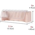 thumbnail image 4 of 5 Slots Wall Mount Toothbrush Holder with Cover, Self Adhesive Toothbrush Storage Organizer for Shower, Toothbrush Hanger for Bathroom, Medicine Cabinet, Dorm (Pink), 4 of 6