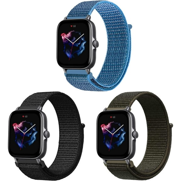 KONEE Nylon Band Compatible with Apple Watch Ultra 49mm 45mm 44mm 42mm Strap Bracelet Adjustable Replacement Wristband for i Watch Series 8/7/6/5/4/3/2/1 and Apple Watch SE/Ultra - Black Green Blue