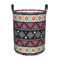 thumbnail image 1 of DouZhe Waterproof Collapsible Large Laundry Baskets, Bohemian Southwestern Native Retro Prints Circular Hamper with Handles, 1 of 7