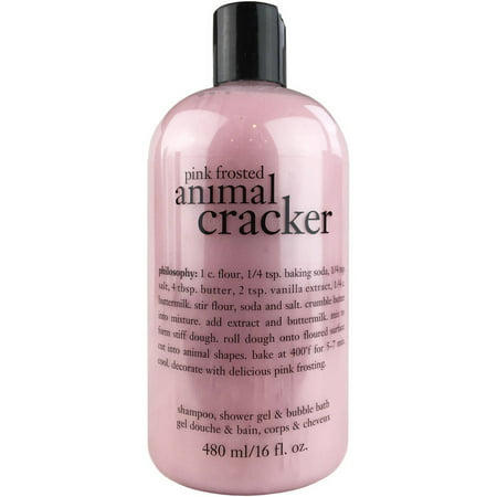  Rose givré des animaux Cracker Shampooing Gel Douche -amp- Bain moussant 16 fl oz