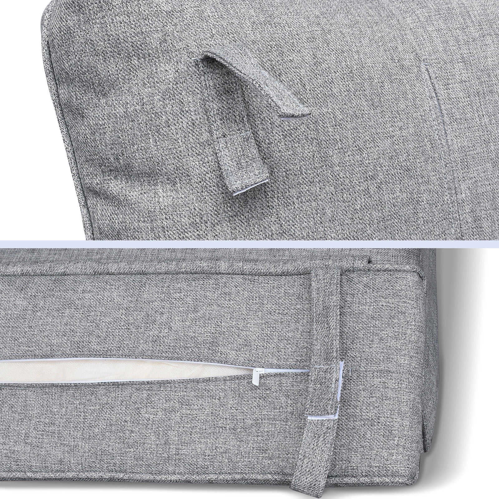 JP Outdoor Replacement Cushion for Indoor or Outdoor Recliner Chair,5.5” Thick, Anti-fade & Waterproof,Grey