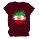 thumbnail image 5 of Tops de Cuello Alto para las Mujeres Amante Impreso Cuello Redondo Manga Corta Camiseta Casual, Blusa Diaria de Estiramiento Suave, 5 of 5