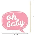 thumbnail image 6 of Big Dot of Happiness Hello Little One - Pink and Gold - Girl Baby Shower Photo Booth Props Kit - 20 Count, 6 of 6