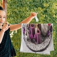 thumbnail image 6 of Dreamtimes Candle Xmas Bauble Hand Towels 2 PCS, Purple Christmas Decoration Kitchen Towel Ultra Soft and Highly Absorbent,Decorative Fingertip Face Towel for Bathroom Hotel, 28.3"x 14.4", 6 of 6