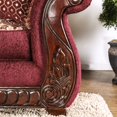 thumbnail image 3 of Furniture of America Petunia Traditional Fabric Upholstered Chair, Wine, 3 of 6