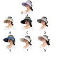 thumbnail image 6 of Cotton Linen Women Sunhat Decorative Colorful Replacement Windproof Breathable Summer Beach Sunbonnet Hat Cap Headwear Black, 6 of 9