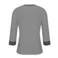 thumbnail image 6 of ZJXFGS Tops for Women Trendy Streetwear Shirts 3/4 Sleeve Tops for Women Fall Tees Womens Tops Concert Tops Womens Fall Shirts Boat Neck Tops for Women Gray XL, 6 of 6