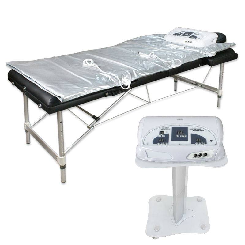 Zeny Sauna Blanket Far Infrared FIR 3 Zones Weight Lose Spa Detox Slimming Machine, Stand... by
