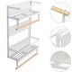 thumbnail image 4 of Estante Organizador Magnético Refrigerador 2 capa/ Estante de baño / Estantería de Almacenamiento para Cocina/ Blanco esquí esquí Gafas de esquí, 4 of 5