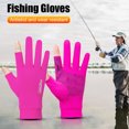 thumbnail image 3 of Tmvgtek 1 Par De Guantes De Pesca Antideslizantes 2 Dedos Cortados Hielo Seda Mano Proteger (Rosa) Tmvgtek pescar, 3 of 8
