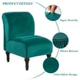thumbnail image 3 of LiveGo Armless Accent Chair Cover, Stretch Velvet Armless Slipper Chair Slipcover, Universal Thin Fabric Removable Washable Armless Chair Cover Furniture Protector for Home Living Room Hotel, 3 of 6