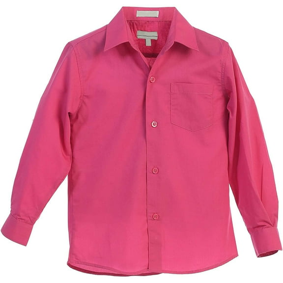 Zennyo Signature Boys Regular Fit Long Sleeve Standard Cuff Pocket Dress Shirt