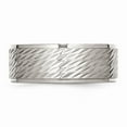 thumbnail image 3 of Stainless Steel Brushed and Polished Textured Band Size: 9; for Adults and Teens; for Women and Men, 3 of 6
