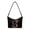 Black-Black Cat Butterfly, variant on Sea Shell Print Shoulder Purse for Women Starfish Print Leather Hobo Purse Tote Bag with Smooth Zipper Lightweight Underarm Sling Bag for Travel & Shopping