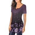 thumbnail image 3 of Generic Chemises à Manches Courtes pour Femmes, Tunique d'Été Décontractée Chic, Mode Automne 2024, Mignonnes Blouses pour Leggings, 3 of 6