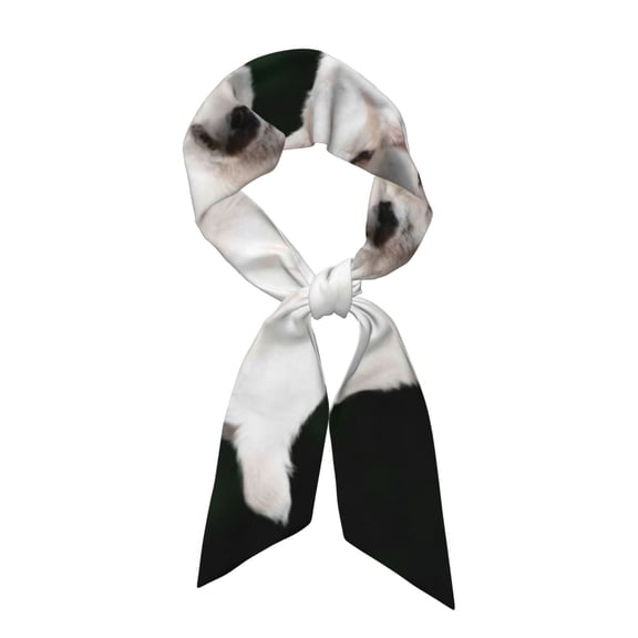 Easygdp Cute Goat Baby Neck Scarf Printed Scarves Head for Women'S Fashion Satin Scarfs For Bag Hair for Dating, Travel