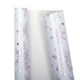 thumbnail image 2 of BinKFF 17 Inch Christmas Wrapping Paper Roll - Jumbo Roll Blue and Silver Snowflake and Stripe Set with Metallic Foil Shine - 4 Rolls - 17 Inch x 120 Inch Per Roll, 2 of 4