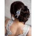 thumbnail image 3 of Wedding Hair Comb Pearl Bride Hair Pins Flower Hair Piece Rhinestone Bridal Hair Accessories for Women and Girls, 3 of 4