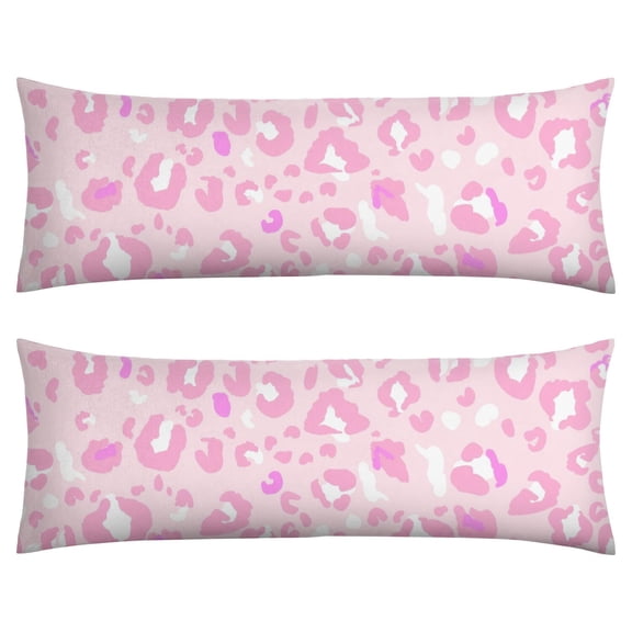 Polka Dot Leopard Body Pillow Case 20x54 - Unique Print Long Pillow Cover with Invisible Zipper - Fashion Cheetah Pattern Soft Pillowcase - Stretchy Machine Washable Bedding
