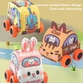 thumbnail image 4 of Tela Niños Tire Hacia Atrás Coche, Tela Caricatura Estuche de Transporte Tire Hacia Atrás Coches Interacción Entre e Hijos Suave Bebé Vehículo Juguete para 1 A 3 Años de, 4 of 7