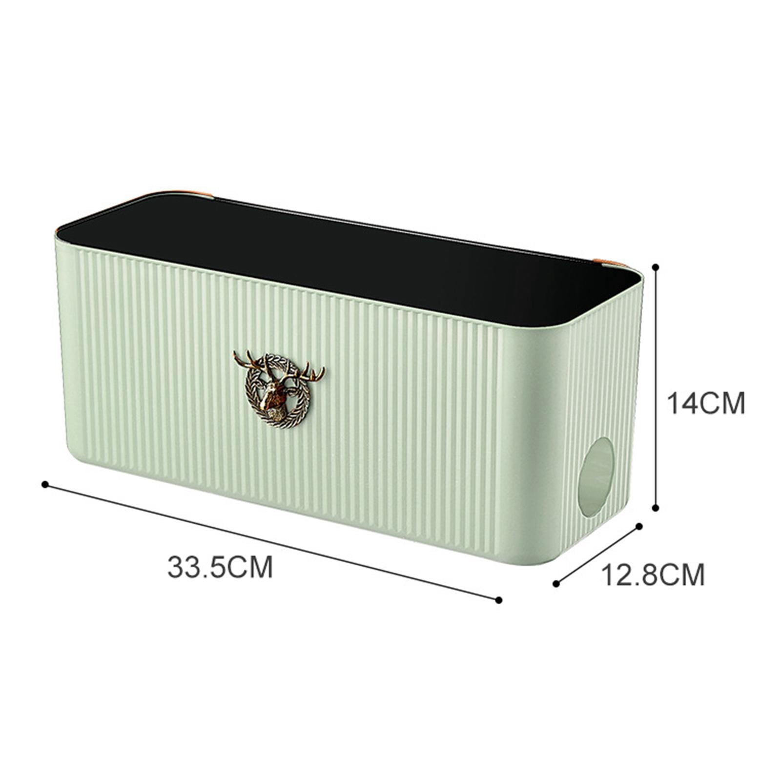 Wzmzjy Cable Management Box Storage Cord Organizer Wires Keeper for Kitchen Dining Room Light Green