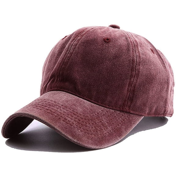 Fgnfyis Unisex Solid Washed Casual Baseball Cap Adjustable Sun Hat for Men Women and Children Hats for Boys