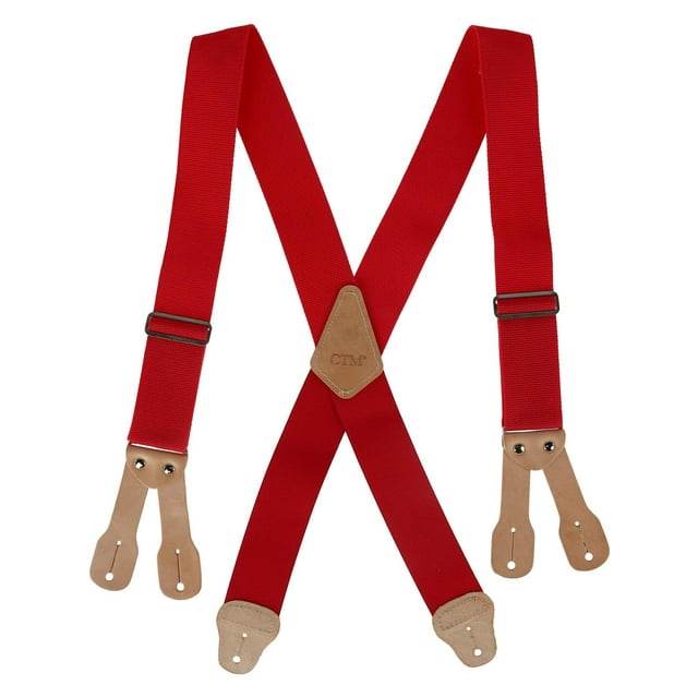 CTM® Non-Elasticized Button End Work Suspenders (Men's Big & Tall)